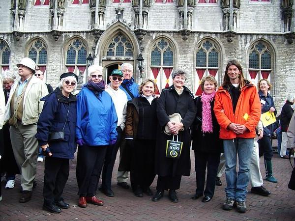 People standing in front of a building