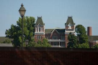 Photo of Lin Hall, which houses the Kennedy Museum of Art and the Ohio University Museum Complex, located at The Ridges